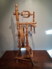 Antique Spinning Wheel Wooden Woodturning 19th Century Used Condition 