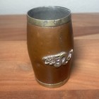 Vintage Chinese Copper Brass Dragon Brush Pot Bitong Scholar Desk Cup 4 25 