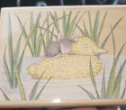 Stampabilities Wood Rubber Stamp Duck Chick Retired House Mouse Relaxing Ride 