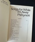 Thin Lizzy Phil Lynott Songs For While I m Away Book Very Rare Original