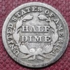 1848 Seated Liberty Half Dime 5c Better Grade  96034