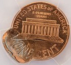1991 1c Lincoln Cent Double-struck  2nd 85  Off-center Pcgs Ms62 Red