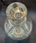1960   s Vintage French Hand Blown 4 Chamber Liquor Decanter Made In France