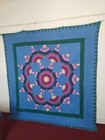 Fantastic Vintage Arch Quilt Star Patchwork Hand Quilted Stitched Multicolored