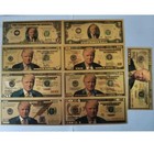 9pcs Usd 1 2 5 10 20 50 100 Gold Dollar Bill Full Set Banknote 2020 2024