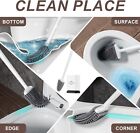 Toilet Brush And Holder Set - Flexible Toilet Bowl Brush Head With Silicone Bris