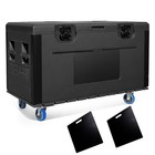 44  X 22  X 24 cable Trunk Road Case W casters And Divider Stackable Road Case