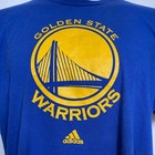 Golden State Warriors Nba Basketball Adidas Blue Courtside T-shirt Men s Xl