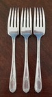 Lot Of 3  Rogers Silverplate  garland-rapture  Dinner Forks 7 1 2 