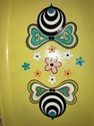 Vintage Woolworths  flower Power  Serving Tray Flowers And Bumble Bees- Japan