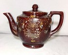 Vintage Japanese Moriage Teapot Trio With Hand-painted Floral Motifs