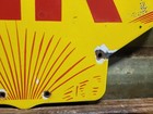 Vintage Shell Porcelain Sign Old Gas Station Service Garage Air Pump Motor Oil