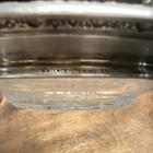 Wallace Sterling Silver Rim Etched Glass Plate With Floral Design