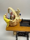 Vintage Concord Miniatures Sewing Machine   Basket Lot Dollhouse 1 12 Singer 
