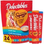 Interactive Handheld Lickable Cat Treats Variety Pack 24 Count Grain-free Puree