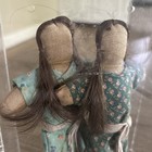 Pair Vintage antique Native American Indian Dolls Gertrude Gladstone Real Hair