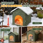 Insulated Outdoor Cat House Weatherproof Winter Green