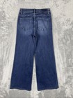 Risen Jeans Women s 11 30 Blue Wide Leg High Rise Stretch Denim Pants Trendy