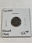 1904 Canada 5 Cents Small Silver Coin Cleaned