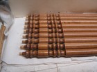 Vintage Lot Of 8 Turned Wood Spindles Salvaged  24    1 2  Pegs 25    Total bonus