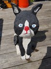 Vintage Chainsaw Carving Housecat Black Cat Tuxedo Feline Wood Carved Character