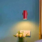 Italian Mid Century Brass Wall Sconce Cylinder Light Pair Vintage Handmade