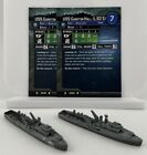 Axis   Allies  War At Sea - Us Navy Lot 2 - 11 Miniatures  10 Cards Wotc