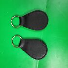 One 1  Vintage  Chesapeake And Ohio Railway C o Leather   Enamel  Keychain Fob