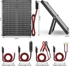 20w 12v Solar Panel Kit Battery Charger For Rv Boat Car Off-grid   Controller