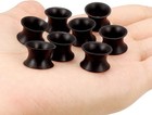 10g-50mm Black Silicone Gauges For Ear Tunnels Rubber Plugs Gauges Double Flared