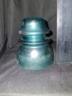 Aqua  blue green   Hemingray 42 Electrical Glass Insulator - Made In Usa
