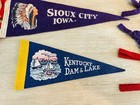 Vintage Travel Pennant Lot Of 6 Small Souvenir Pennants Miami Iowa New Orleans