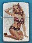 Pinup Girl In Red Bikini Chrome Zippo Lighter New