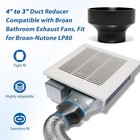 4  To 3  Duct Reducer Compatible With Panasonic Whispervalue Series Exhaust Fans