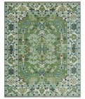Green Turkish Oushak Rugs Hand Knotted 3x5 4x6 5x7 6x8 7x10 8x11 Wool Area Rugs