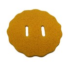 12 Pcs 2  Gold Genuine Suede Leather Scalloped Rosettes Slotted Rounds Western