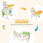 3-in-1 Convertible Baby High Chair Toddler Booster Seat Table Adjustable Tray