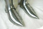 Medieval Leg Armor Steel Warrior Larp  Greaves Knight Armor Sabatons Cosplay  