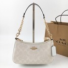 Nwt Coach Teri 2way Ca548 Shoulder Bag Signature Coated Canvas White New Outlet