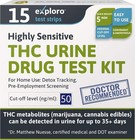 Highly Sensitive At-home Thc Drug Kit With 15 Strips For Discreet Testing