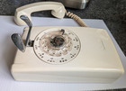1958 Western Electric A b 554 Wall Rotary Phone Off White Untested Vintage Bell