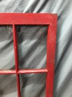 Antique Pair 8 Lite Casement Windows 18x48 Vtg Shabby Red Old Chic 1107-25b
