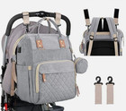 Maternity Travel Baby Diaper Backpack Bag With Usb Extension  Insulated Bottles
