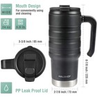 Haushof 24 Oz Travel Mug Stainless Double Wall Vacuum Insulated Tumbler W handle