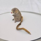 Vtg 2  Original Real Brown Fur Toys West Germany Mouse Miniature Read