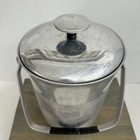 Vintage Mcm Tall Aluminum Ice Bucket B-508 Made Italy 13  With Lid Wine Bottle