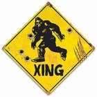 Vintage Sasquatch 24 Gauge Metal Sign  17 1 2 x 17 1 2    Corner To Corner