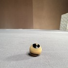 Single Machine-made Glass Toy Marble Black   Cream Swirl Pattern