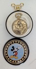 Mickey Mouse Vintage Pocket Watch Original Tin Case Disney Verichron Quartz