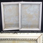 Rare Pair Of Antique Victorian Carved Genuine Bone 6 5  Picture Frames  Incised